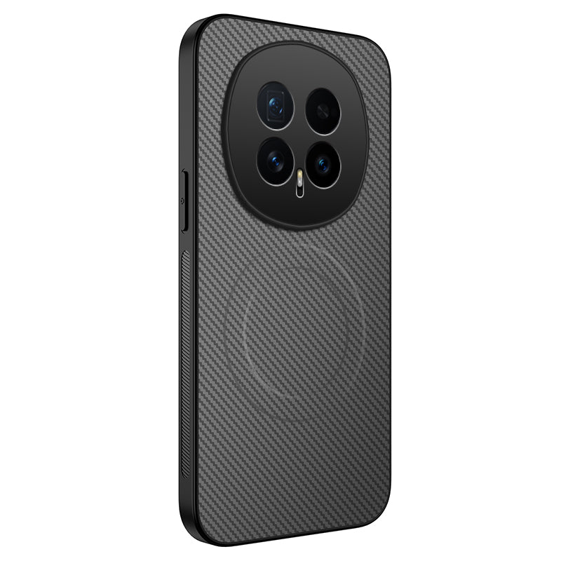 WANLONFENG For Honor Magic8 5G Magnetic Case  TQ Series Carbon Fiber Texture PC TPU Phone Cover