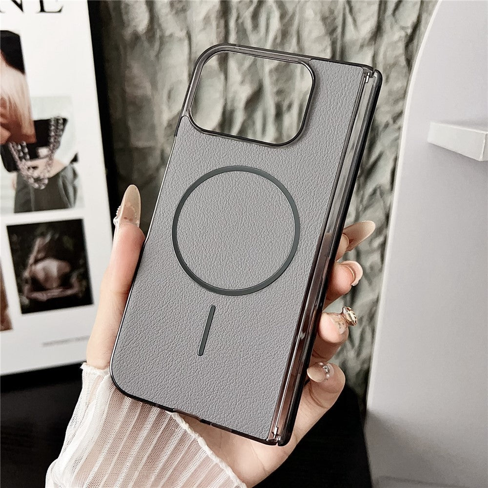 For Google Pixel 10 Pro Fold Phone Magnetic Case Leather + PC Protective Cover