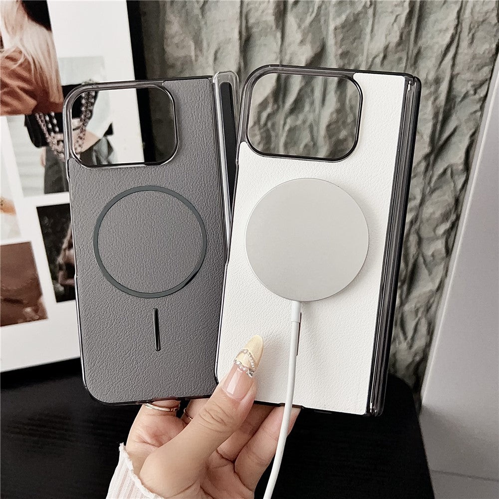 For Google Pixel 10 Pro Fold Phone Magnetic Case Leather + PC Protective Cover