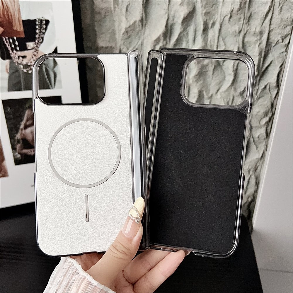 For Google Pixel 10 Pro Fold Phone Magnetic Case Leather + PC Protective Cover