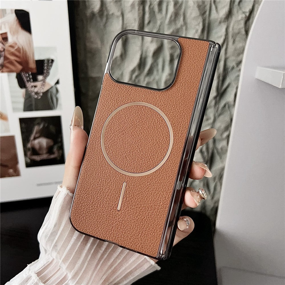 For Google Pixel 10 Pro Fold Phone Magnetic Case Leather + PC Protective Cover