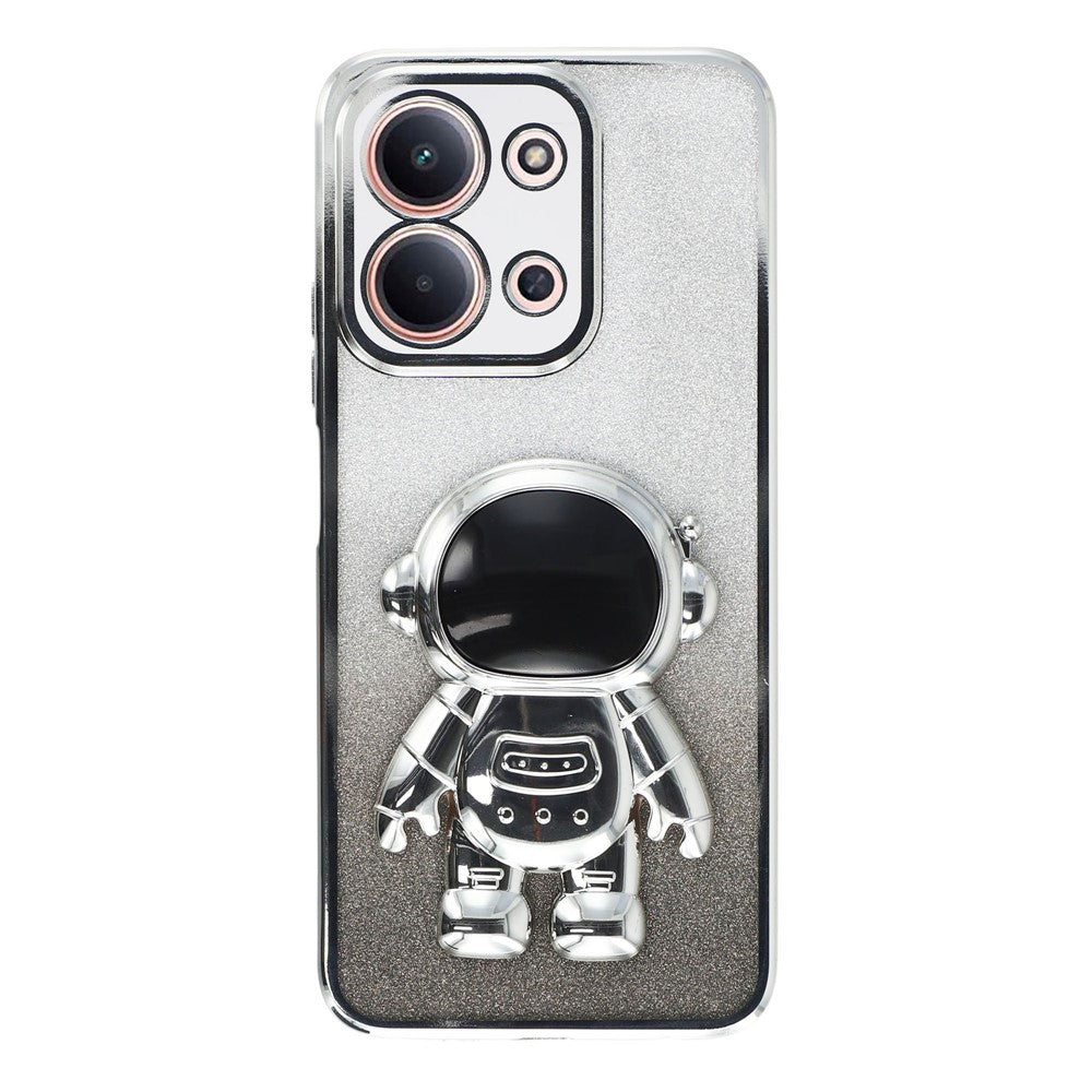 Phone Case For Xiaomi Redmi 15C 4G (EU) (173mm) / 15C 5G (EU) (173mm) / Poco C85 4G (173mm) PC + TPU Cover with Astronaut Kickstand Shiny Glitter