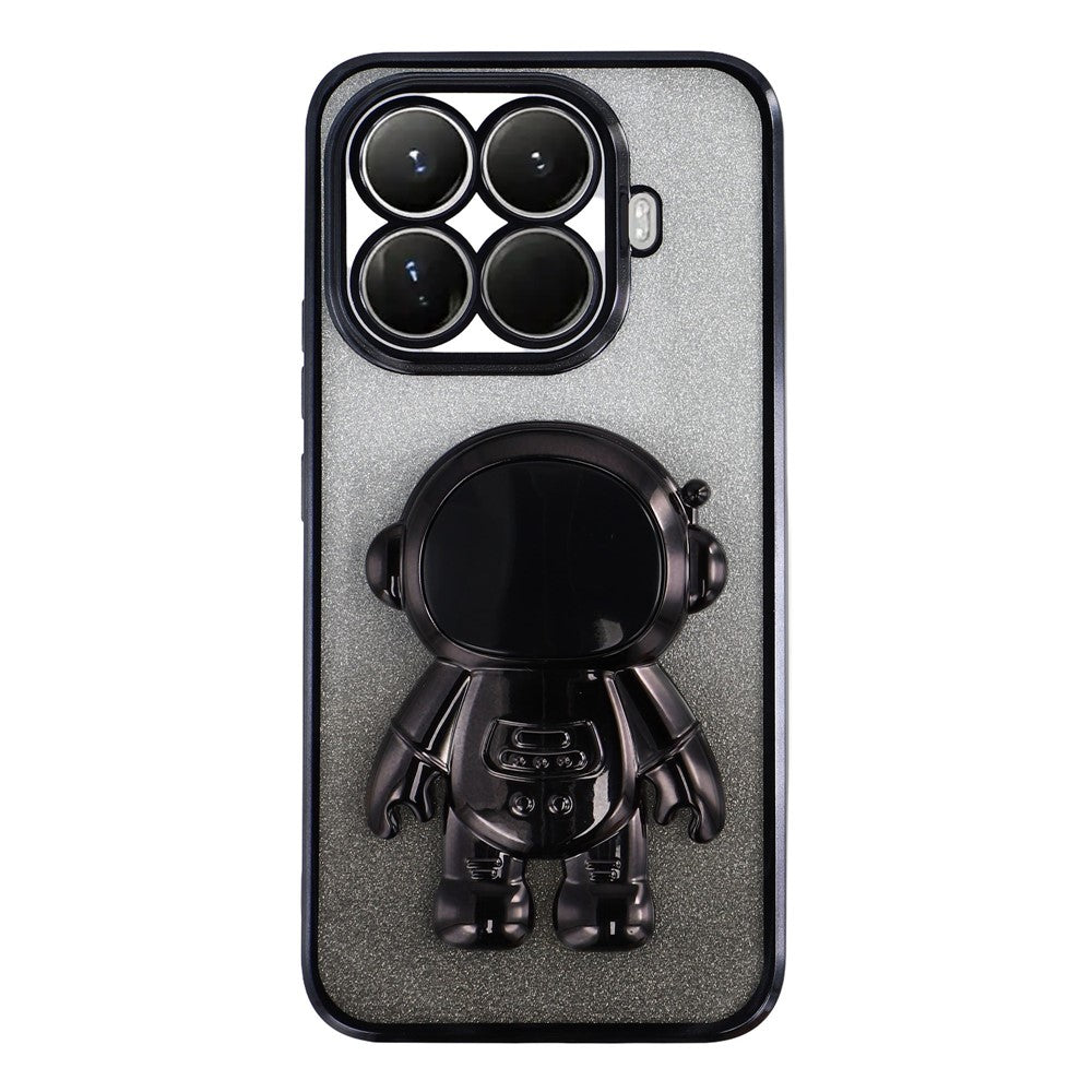 For Xiaomi 15T Pro Case with Astronaut Kickstand PC + TPU Phone Cover Shiny Glitter