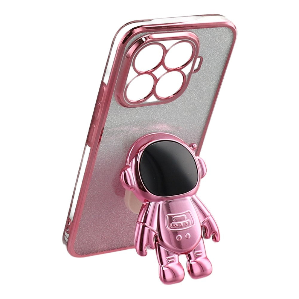 For Xiaomi 15T Pro Case with Astronaut Kickstand PC + TPU Phone Cover Shiny Glitter
