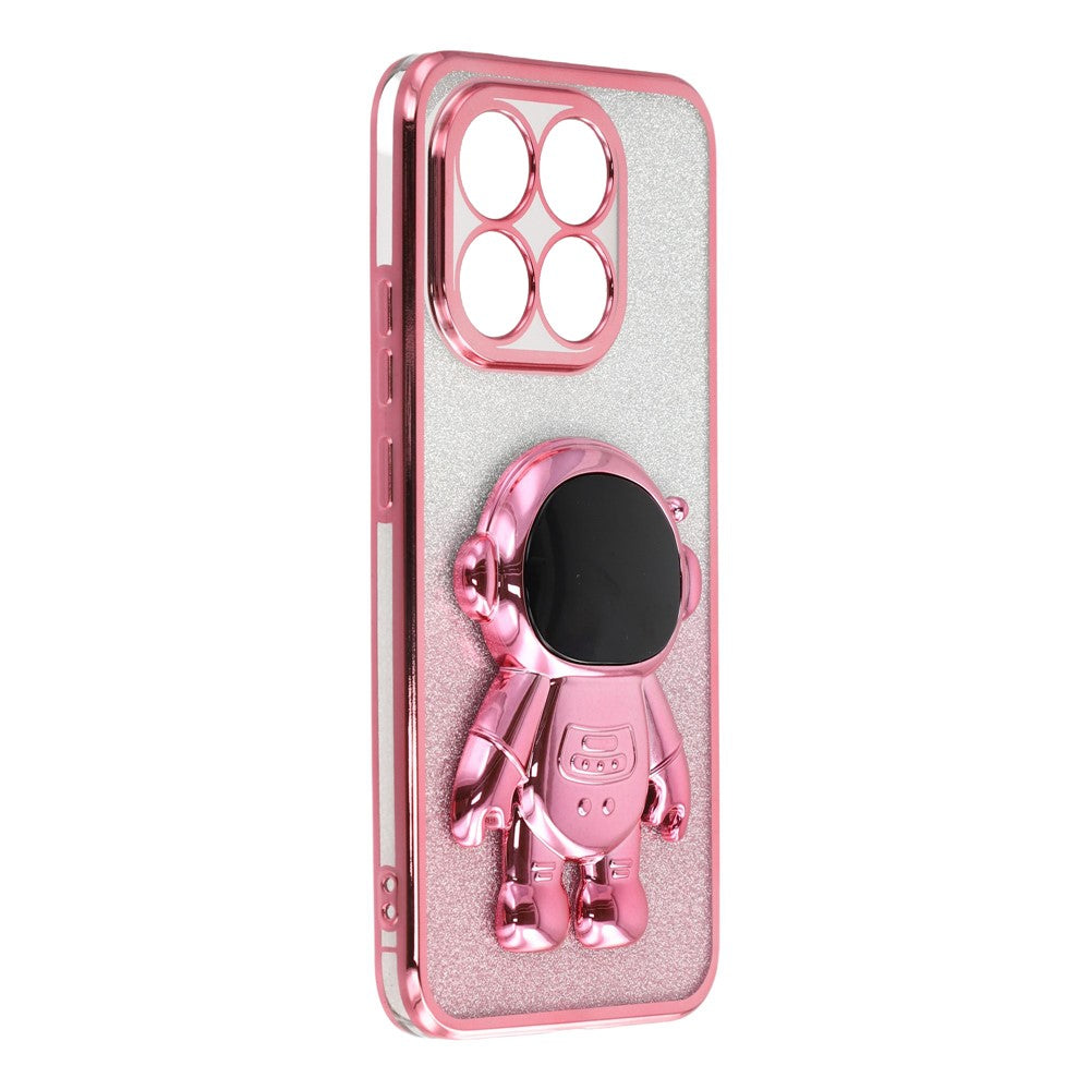 For Xiaomi 15T Case with Astronaut Kickstand PC + TPU Phone Cover Shiny Glitter