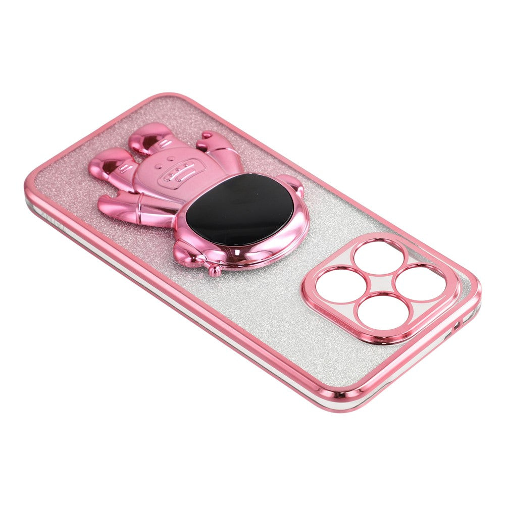 For Xiaomi 15T Case with Astronaut Kickstand PC + TPU Phone Cover Shiny Glitter