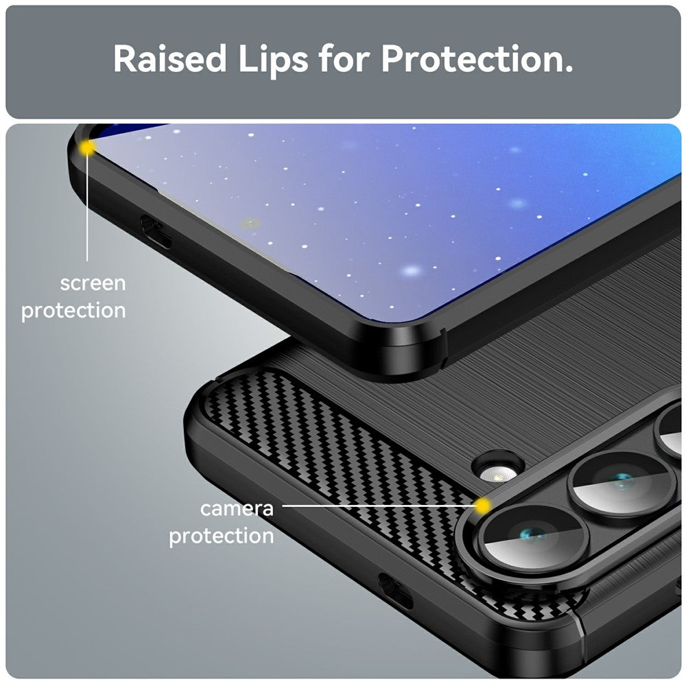 For Samsung Galaxy S26 Case Protective Phone Cover Carbon Fiber Texture Brushed