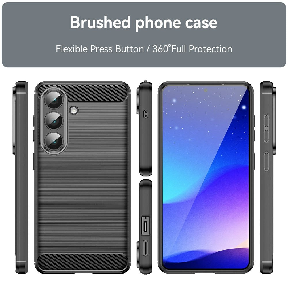 For Samsung Galaxy S26 Case Protective Phone Cover Carbon Fiber Texture Brushed