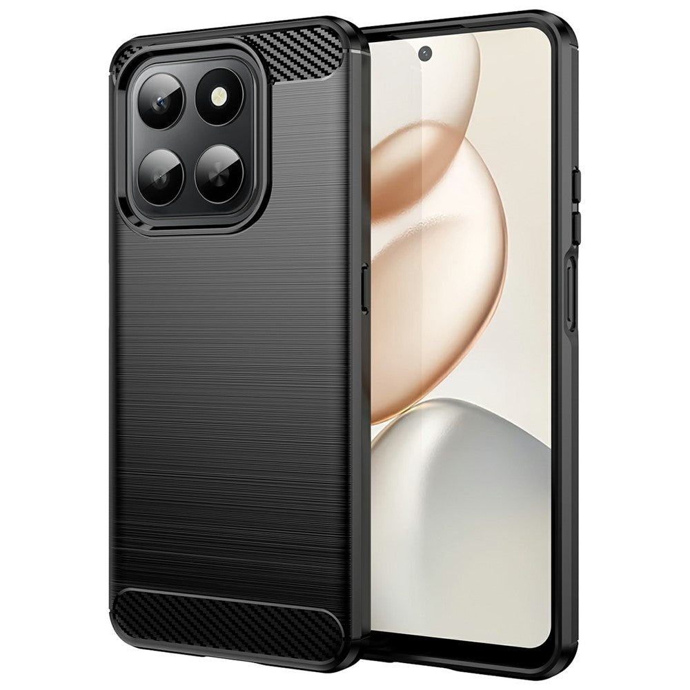 Phone Case For Honor 400 Smart 5G  /  4G  /  X7d 4G Protective Cover Carbon Fiber Texture Brushed