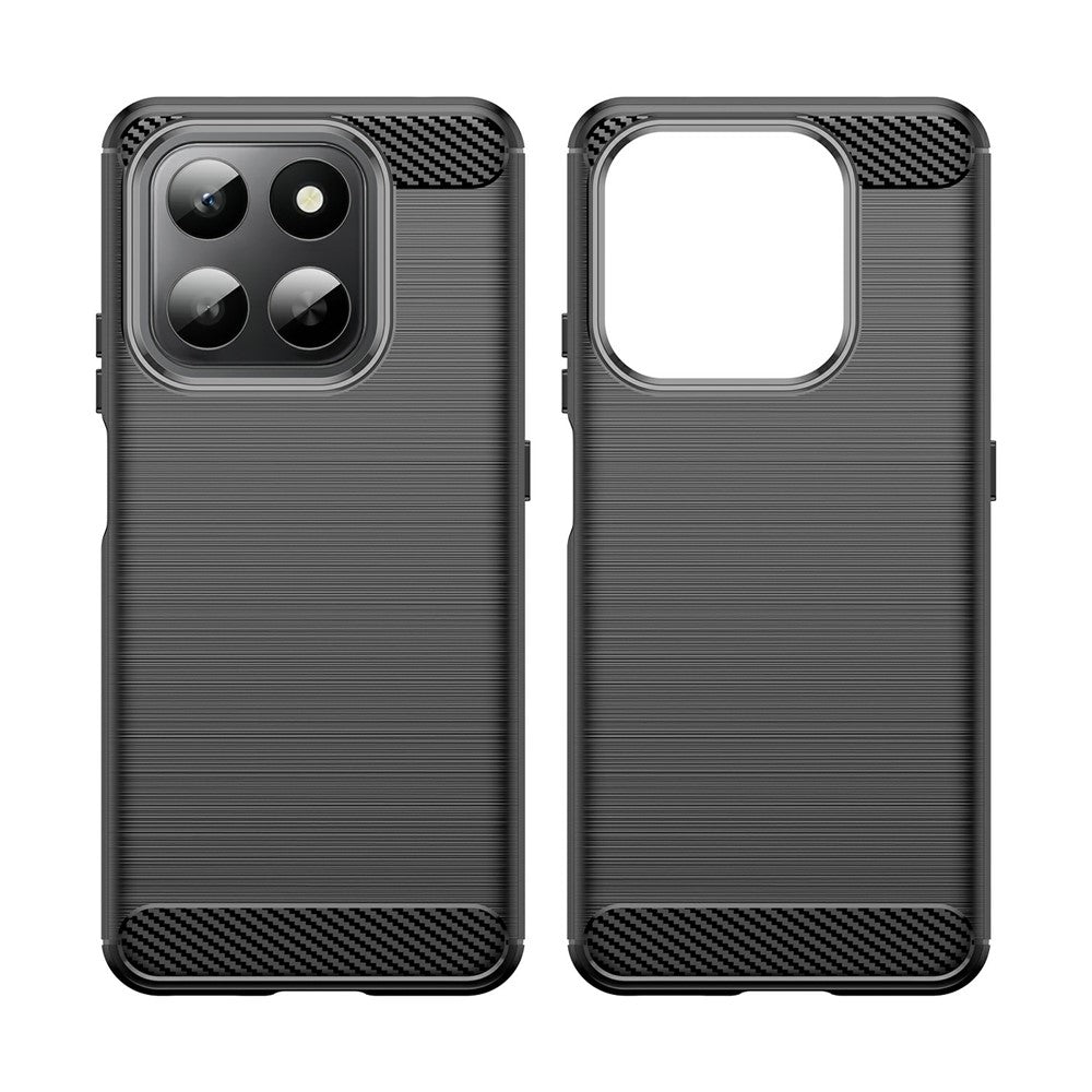 Phone Case For Honor 400 Smart 5G  /  4G  /  X7d 4G Protective Cover Carbon Fiber Texture Brushed