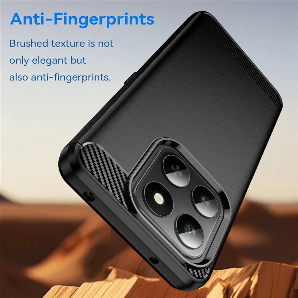 Phone Case For Honor 400 Smart 5G  /  4G  /  X7d 4G Protective Cover Carbon Fiber Texture Brushed