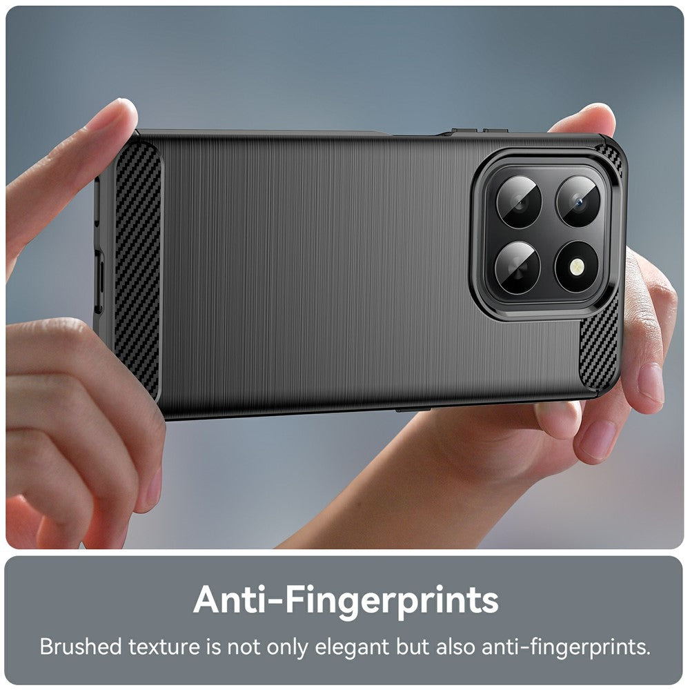 Phone Case For Honor 400 Smart 5G  /  4G  /  X7d 4G Protective Cover Carbon Fiber Texture Brushed