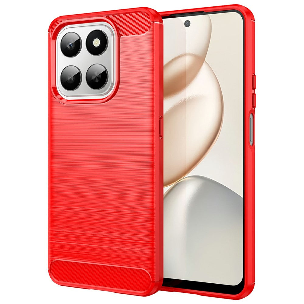Phone Case For Honor 400 Smart 5G  /  4G  /  X7d 4G Protective Cover Carbon Fiber Texture Brushed