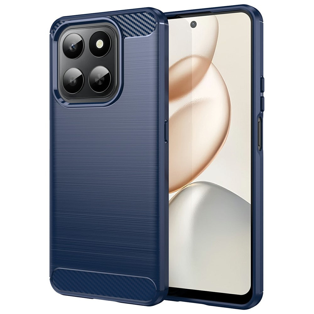 Phone Case For Honor 400 Smart 5G  /  4G  /  X7d 4G Protective Cover Carbon Fiber Texture Brushed