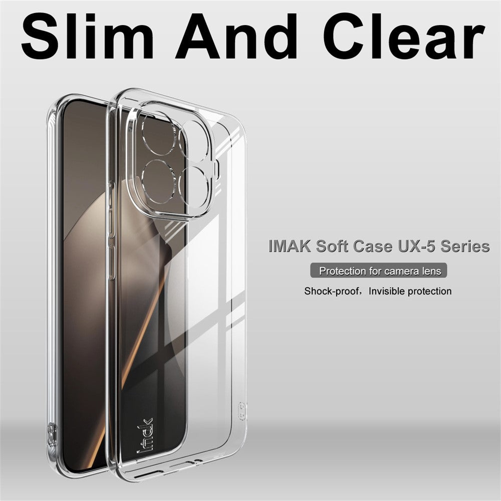 IMAK UX-5 Series For Xiaomi 15T Pro Transparent TPU Phone Case Protective Phone Cover