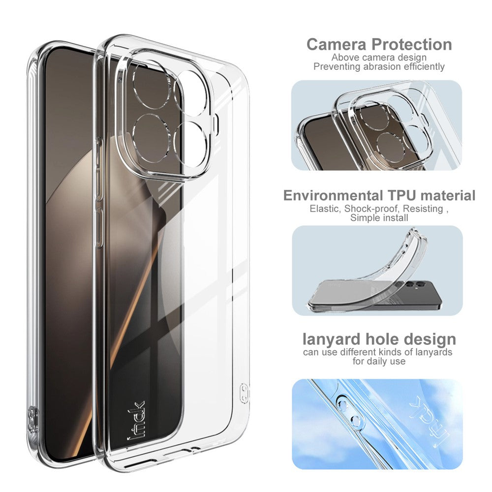 IMAK UX-5 Series For Xiaomi 15T Pro Transparent TPU Phone Case Protective Phone Cover