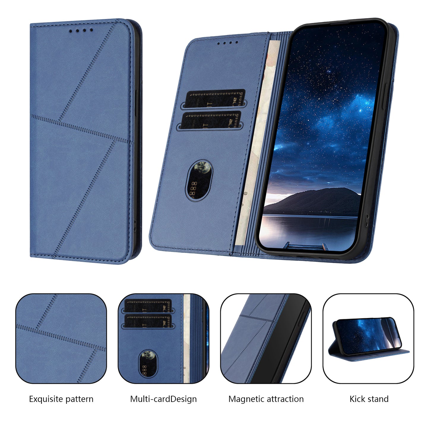 For Honor Magic8 Lite 5G / X9d 5G / X70 5G Wallet Case Magnetic Closure Leather Flip Phone Cover with Stand