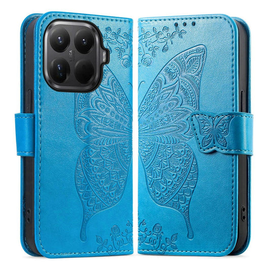 Xiaomi 15T Pro Handyhülle – mit Riemen, Schmetterlingsmuster, PU-Leder, Brieftaschen