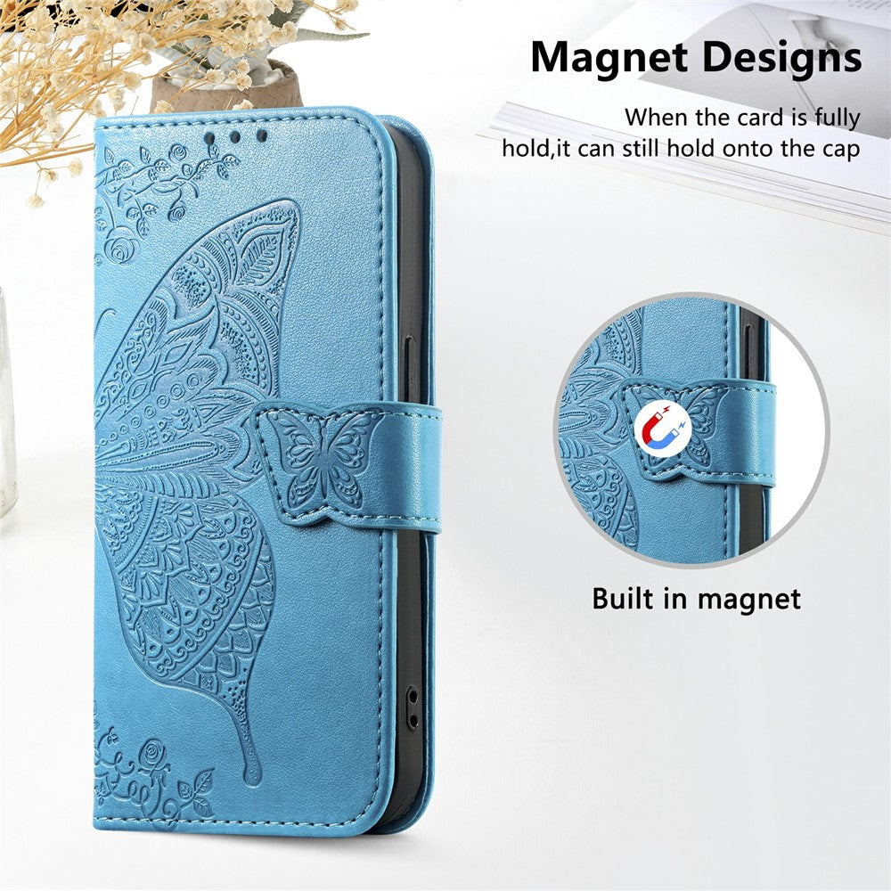 For Xiaomi 15T Pro Case with Strap Butterfly Pattern PU Leather Wallet Phone Cover