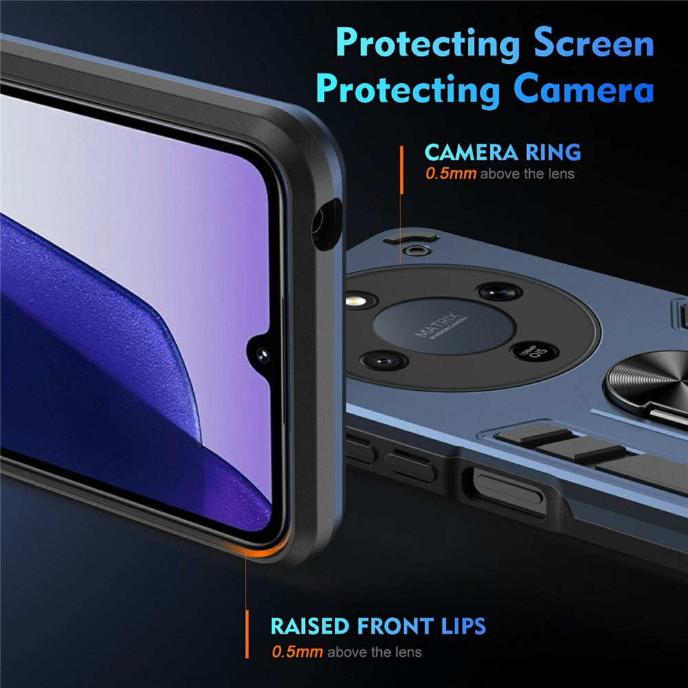Honor Magic8 Lite 5G / X9d 5G / X70 5G Handyhülle – Aus PC + TPU, mit Fallschutz & Ringständer