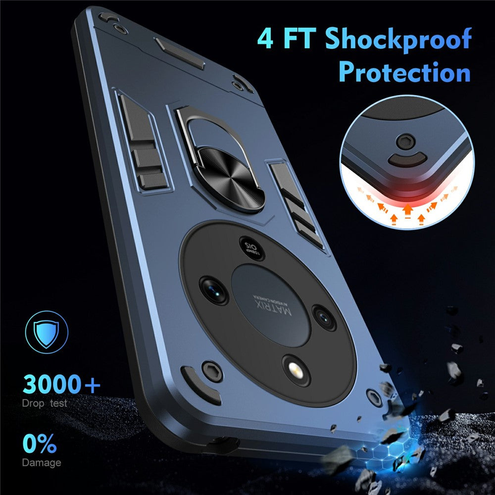 Honor Magic8 Lite 5G / X9d 5G / X70 5G Handyhülle – Aus PC + TPU, mit Fallschutz & Ringständer
