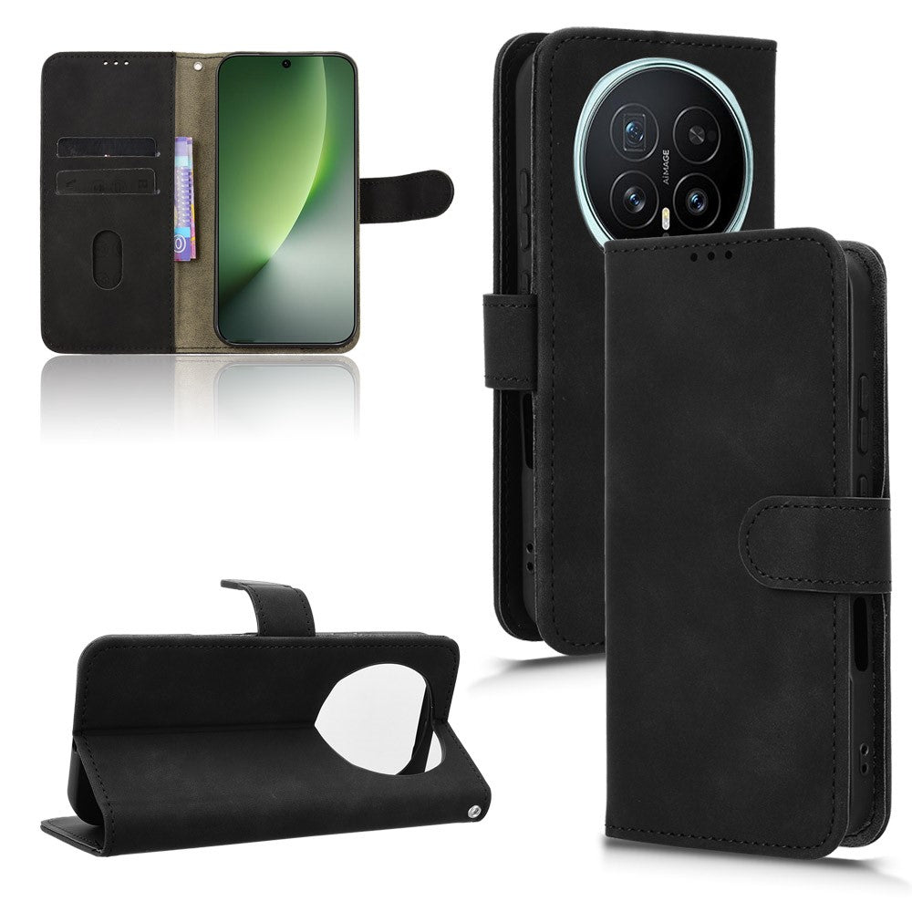 For Honor Magic8 Pro 5G Leather Case Skin Feel Anti Drop Wallet Flip Phone Cover