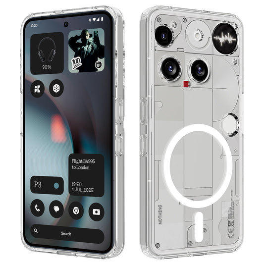 Nothing Phone (3) 5G Transparente Handyhülle – Magnetisch, aus TPU- & Acryl-Rückseite