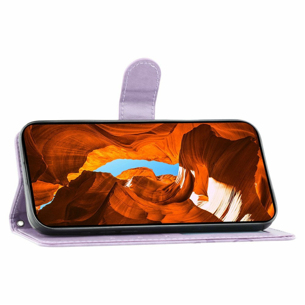 For Xiaomi 15T Case Wallet Stand Imprinted Rose Butterfly PU Leather Phone Cover