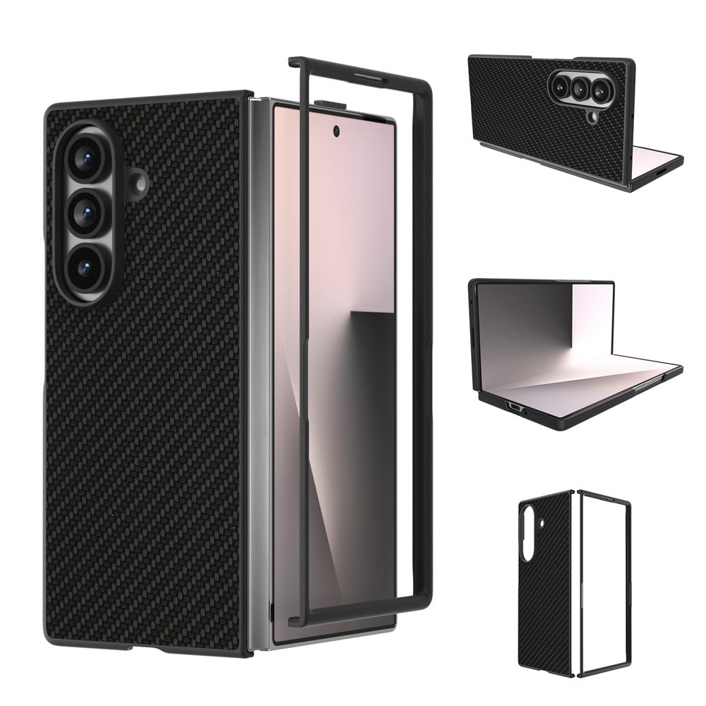 Galaxy Z Fold7 5G Lederhülle – Mit Carbonfaser-Textur