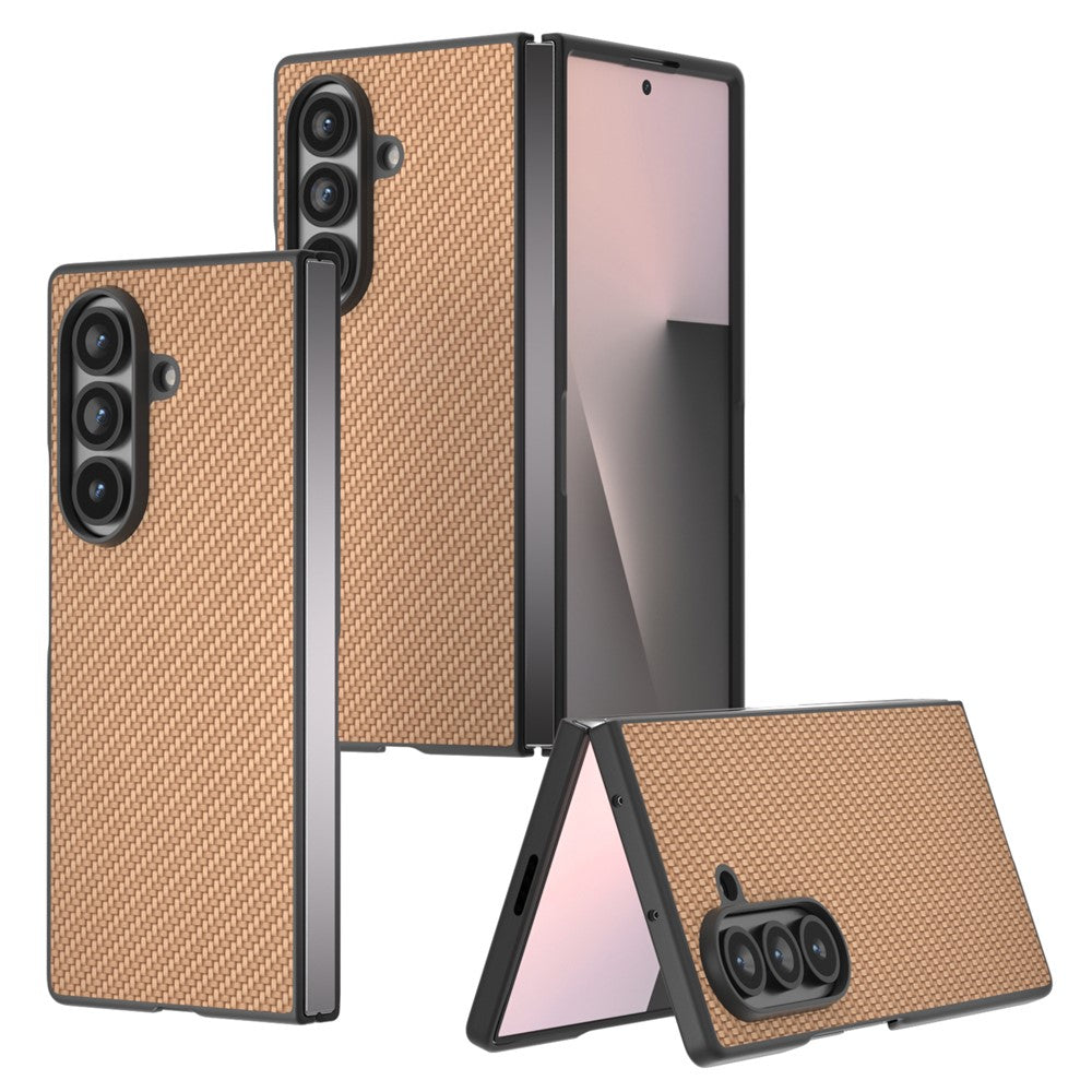 Galaxy Z Fold7 5G Lederhülle – Mit Carbonfaser-Textur