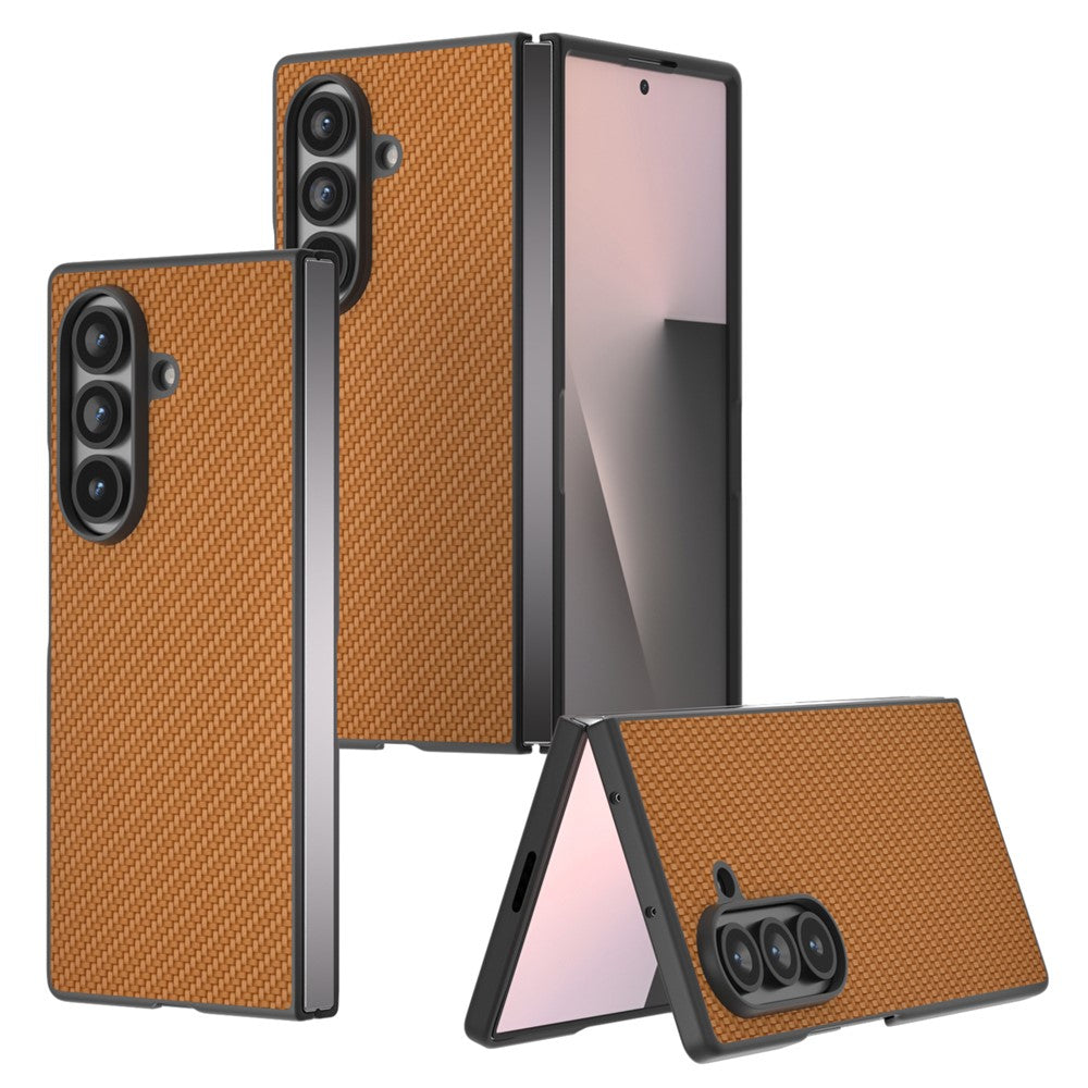 Galaxy Z Fold7 5G Lederhülle – Mit Carbonfaser-Textur