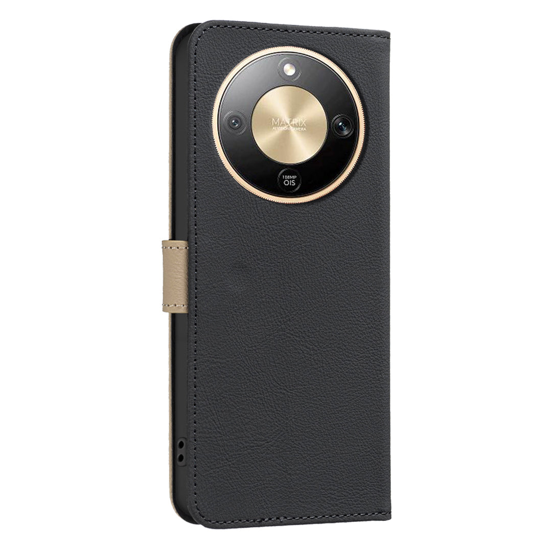 BINFEN COLOR For Honor Magic8 Lite 5G / X9d 5G / X70 5G Leather Case  BF36 Floral Pattern Phone Cover RFID Blocking Wallet Stand