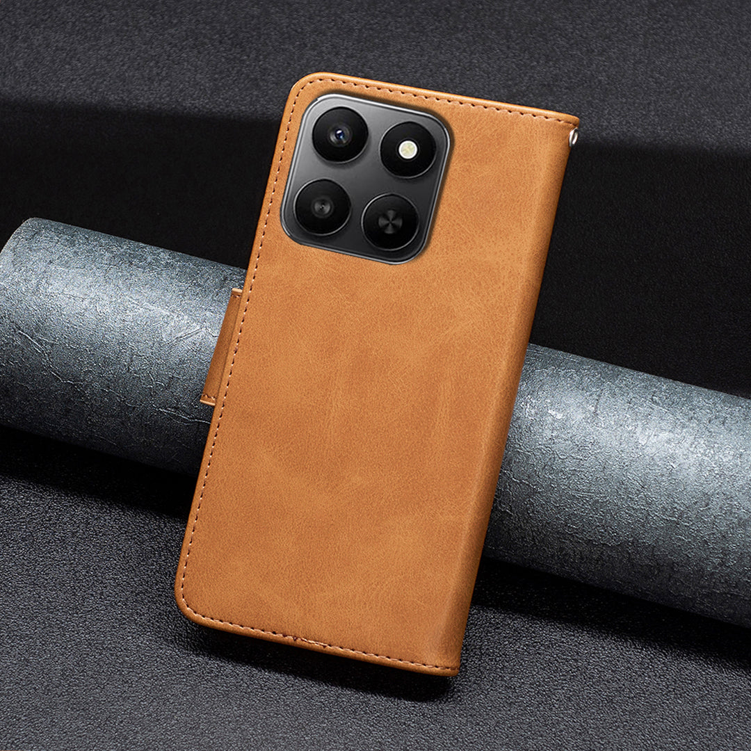 Honor X7d 5G / Honor X7d 4G Wallet-Handyhülle – Stoßfest, aus PU-Leder, mit Kartenfächern