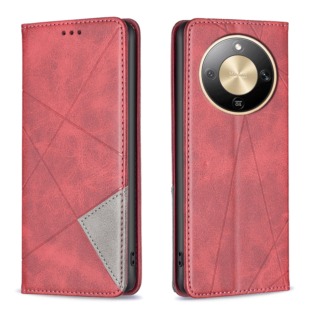Honor Magic8 Lite 5G / X9d 5G / X70 5G Wallet-Handyhülle – Kratzfest, aus Leder, mit Ständer & bedruckten Kartenfächern