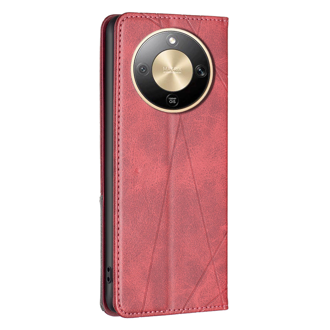 Honor Magic8 Lite 5G / X9d 5G / X70 5G Wallet-Handyhülle – Kratzfest, aus Leder, mit Ständer & bedruckten Kartenfächern