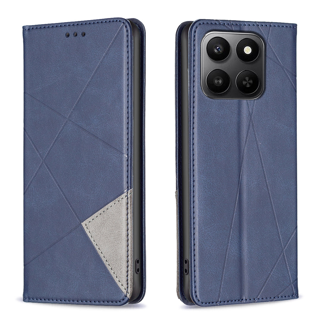 Honor X7d 5G / Honor X7d 4G Wallet-Handyhülle – Kratzfest, aus Leder, mit Ständer & bedruckten Kartenfächern