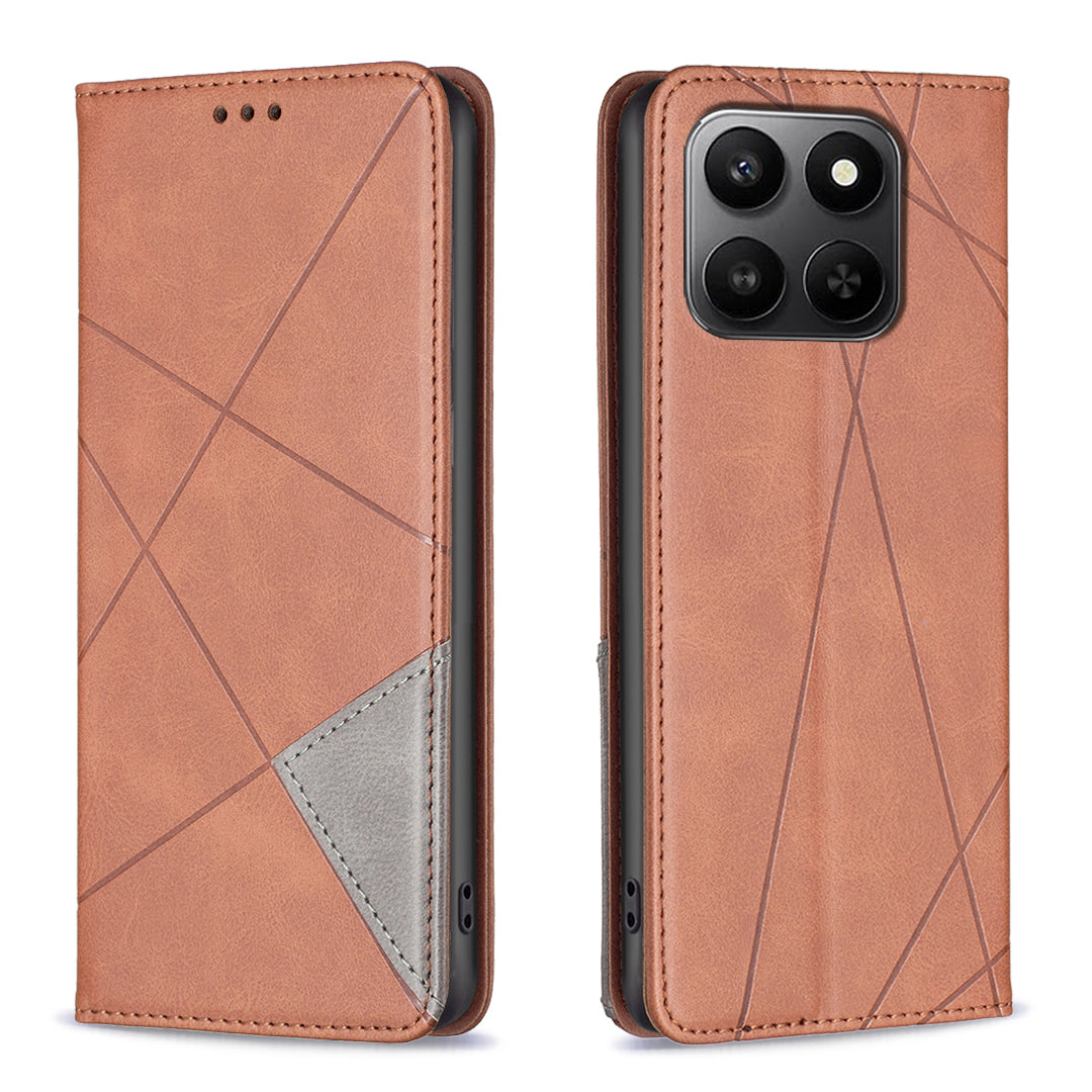 Honor X7d 5G / Honor X7d 4G Wallet-Handyhülle – Kratzfest, aus Leder, mit Ständer & bedruckten Kartenfächern