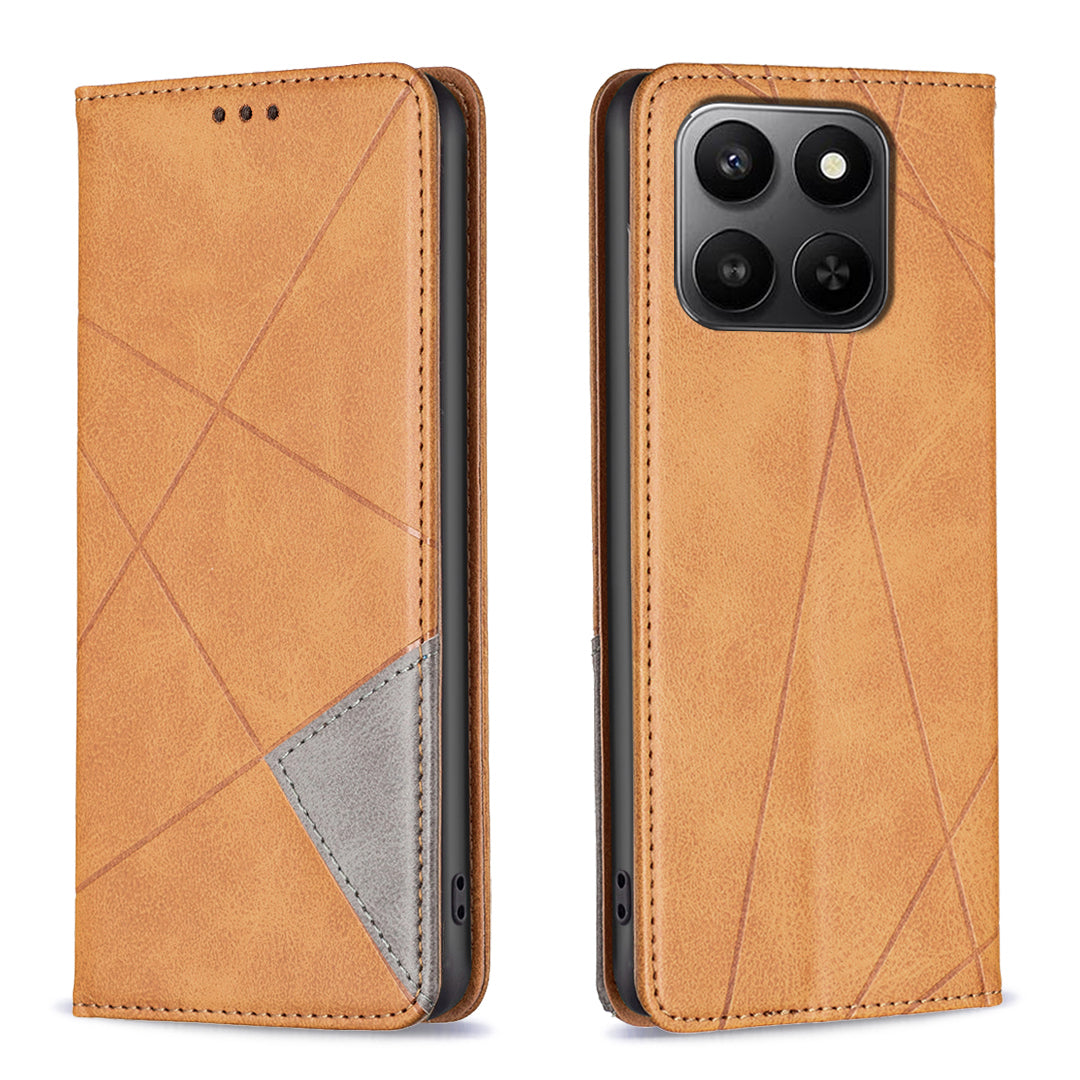 Honor X7d 5G / Honor X7d 4G Wallet-Handyhülle – Kratzfest, aus Leder, mit Ständer & bedruckten Kartenfächern