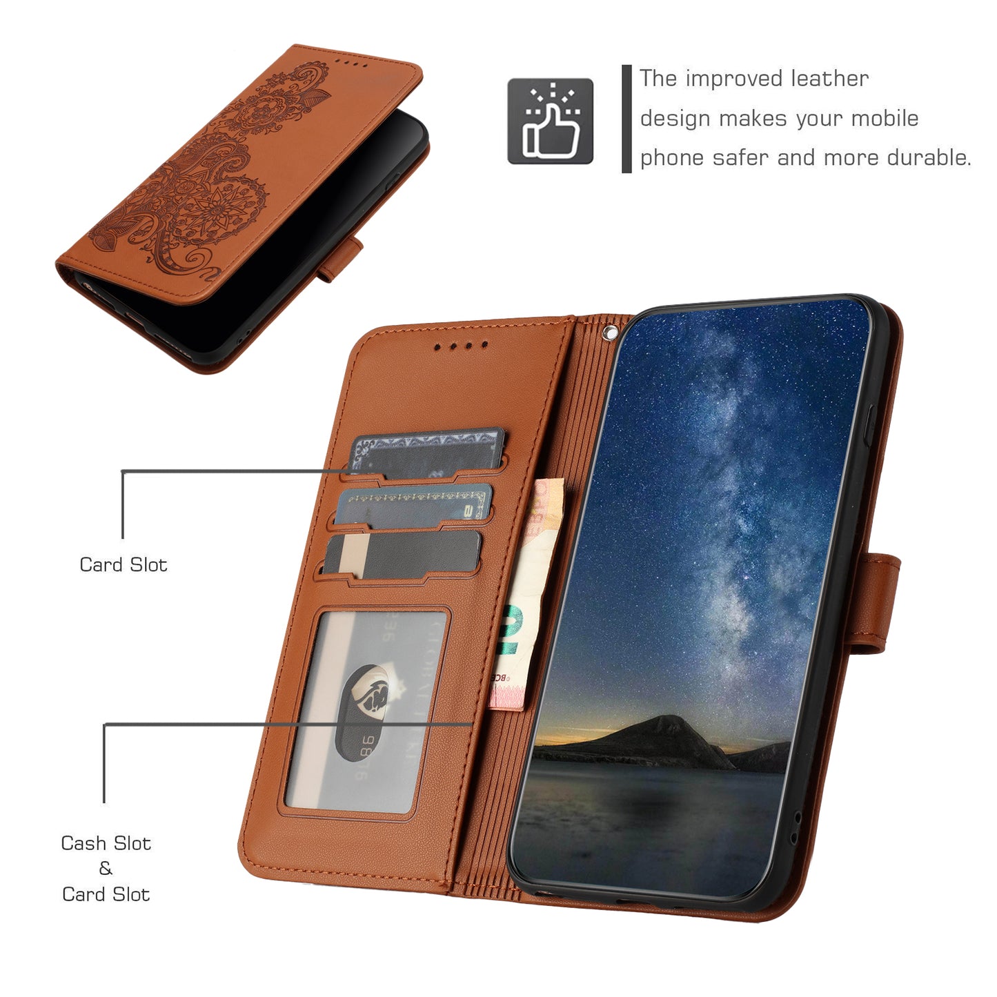 For Honor Magic8 Lite 5G / X9d 5G / X70 5G Phone Cases Mandala Flower Leather Wallet Mobile Cover with Strap