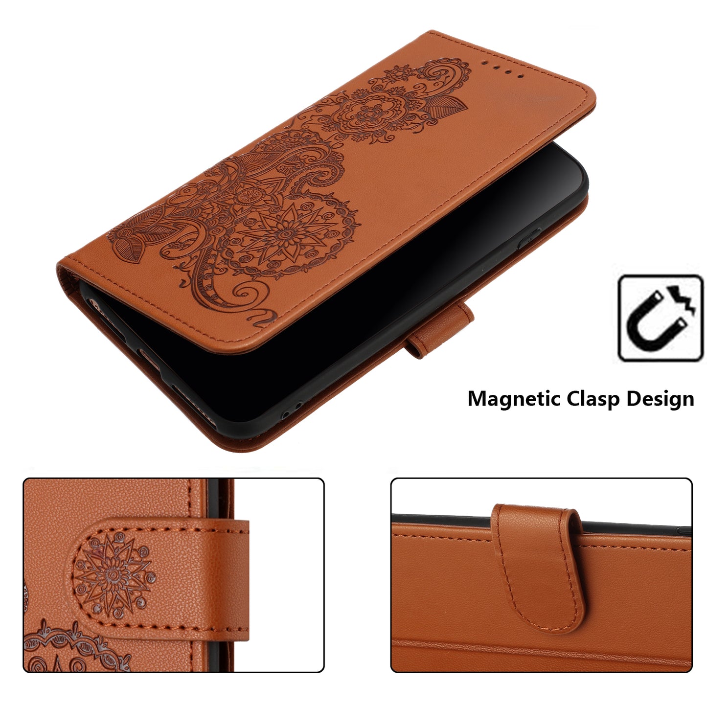 For Honor Magic8 Lite 5G / X9d 5G / X70 5G Phone Cases Mandala Flower Leather Wallet Mobile Cover with Strap