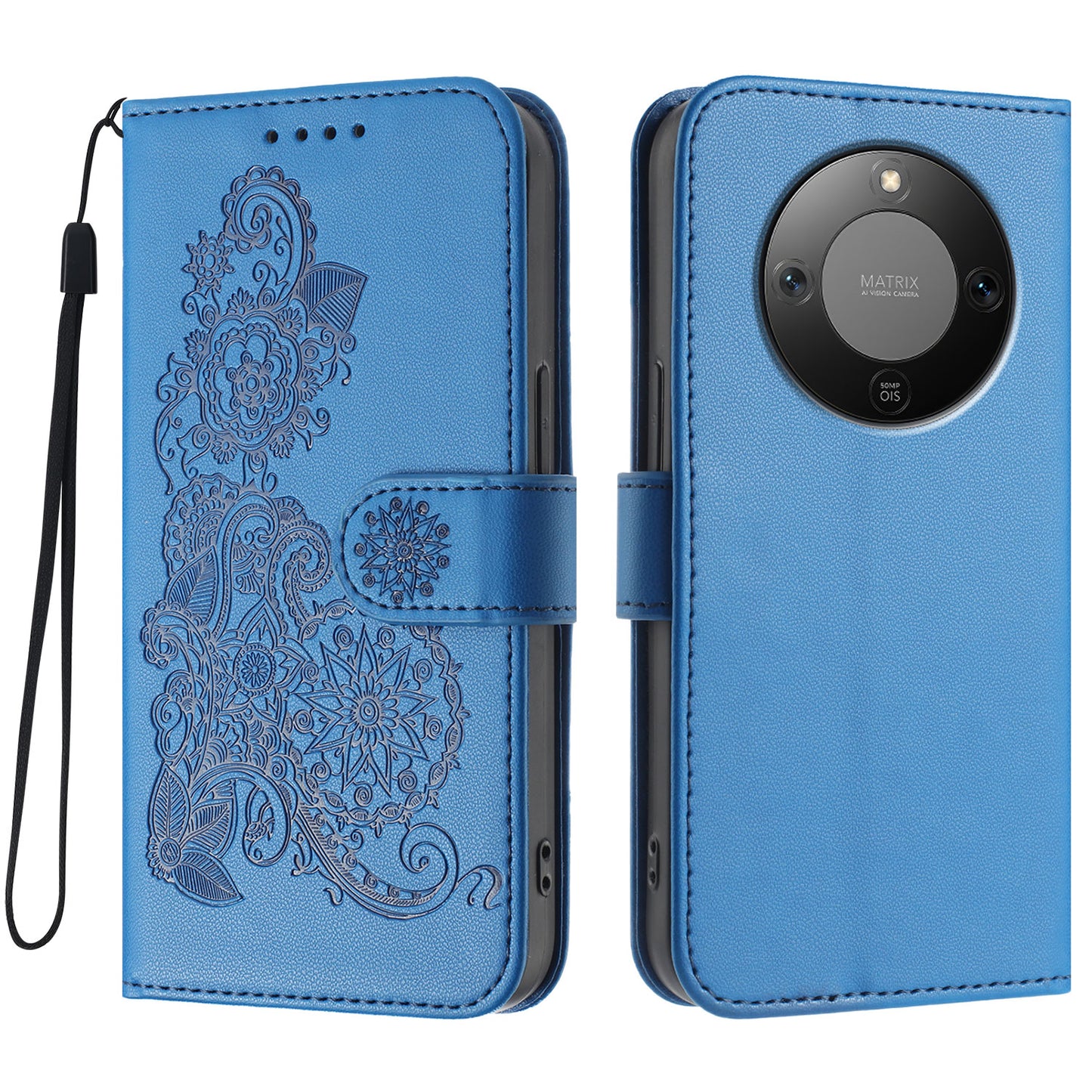 For Honor Magic8 Lite 5G / X9d 5G / X70 5G Phone Cases Mandala Flower Leather Wallet Mobile Cover with Strap