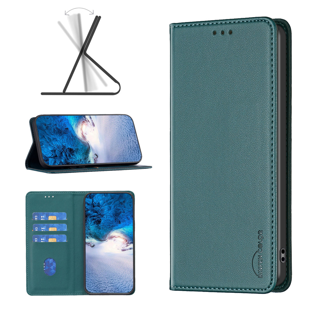 BINFEN COLOR For Samsung Galaxy S26 Leather Case  BF18 Phone Stand Cover with Card Slots