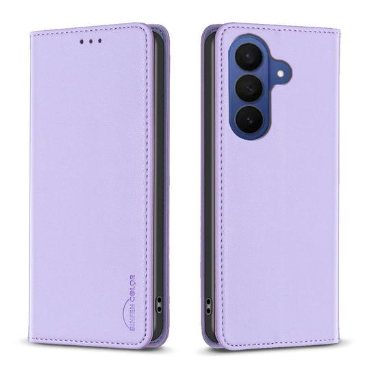 Galaxy S26 Handyhülle – BINFEN COLOR Lederhülle BF18 mit Standfunktion und Kartenfächern