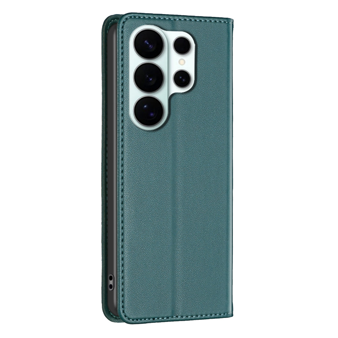 BINFEN COLOR For Samsung Galaxy S26 Ultra Leather Case  BF18 Phone Stand Cover with Card Slots