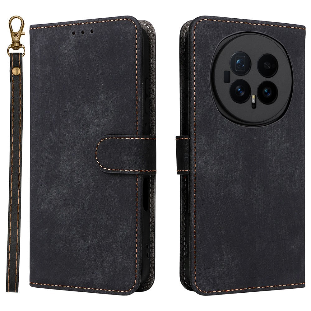 For Honor Magic8 5G Case Wallet RFID Blocking PU Leather Phone Cover Stand with Strap