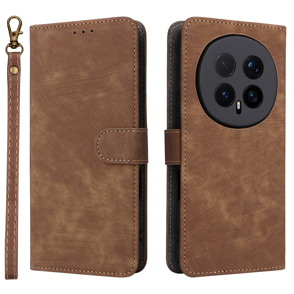 For Honor Magic8 Pro 5G Case Wallet RFID Blocking PU Leather Phone Cover Stand with Strap