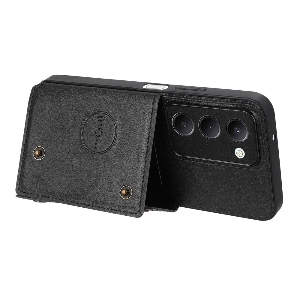 For Xiaomi Redmi 15 4G (EU) (171mm) Case with Card Slots Kickstand Leather + TPU Phone Cover
