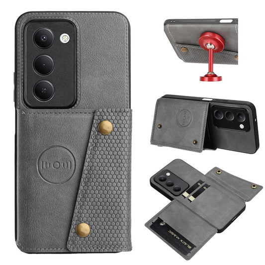 Xiaomi Redmi 15 4G (EU) (171mm) Handyhülle – mit Kartenfächern, Ständer, Leder + TPU