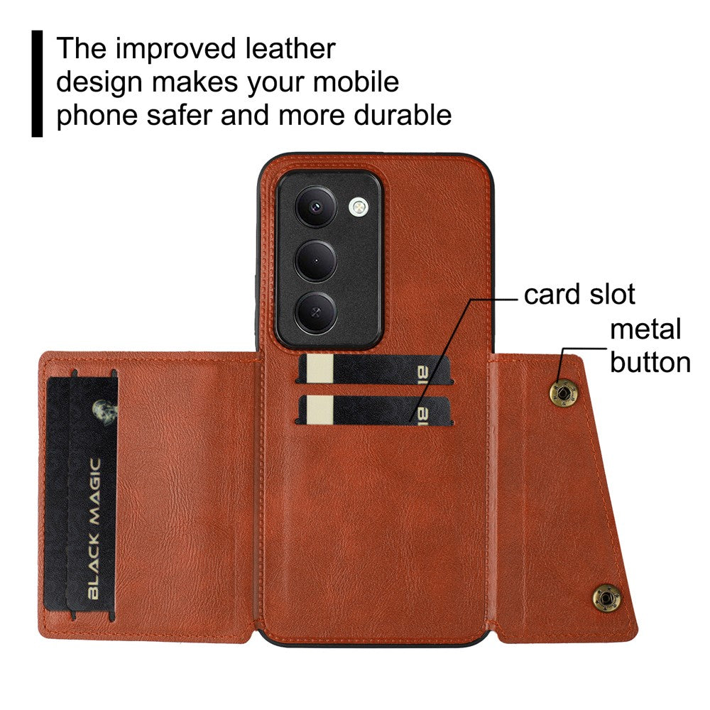 For Xiaomi Redmi 15 5G (EU) (171mm) Case with Card Slots Kickstand Leather + TPU Phone Cover