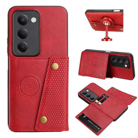 Xiaomi Redmi 15 5G (EU) (171mm) Handyhülle – mit Kartenfächern, Ständer, Leder + TPU